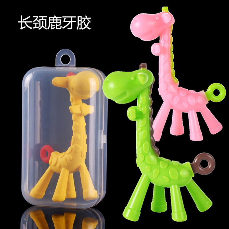 磨牙棒婴儿磨牙玩具长颈鹿牙胶小鹿宝宝咬咬硅胶可水煮3-6-12个月|ruв категории подгузник/шампунь/вскармливать/тележка кроватью, гуттаперча/щетка/зубная паста, гуттаперча - от Buy2taobao.com для оказания профессиональной услуги покупки агента Taobao