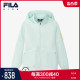 FILA 斐乐童装儿童梭织外套2024春新款女童防风连帽户外上衣