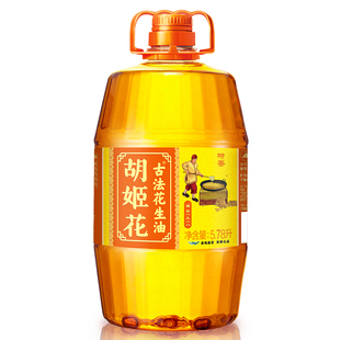 胡姬花古法花生油5.78L 特香型食用油一级压榨家用大桶装粮油