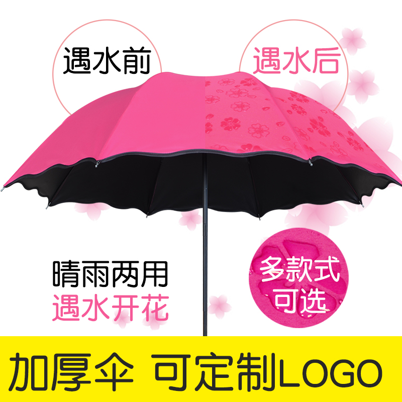 晴雨伞折叠两用遮阳太阳大号黑胶防晒