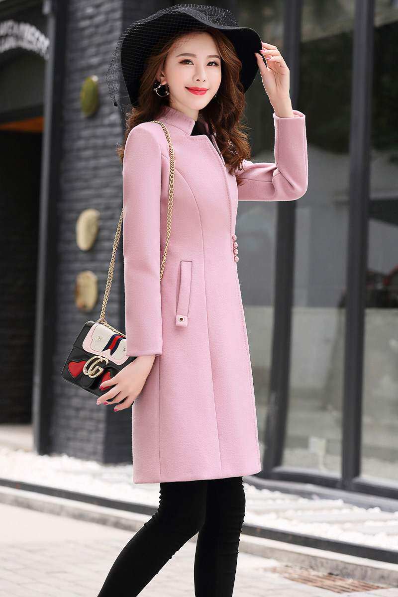 毛呢外套女加厚韩版中长款呢子2019新款修身秋冬时髦妮子大衣优惠券