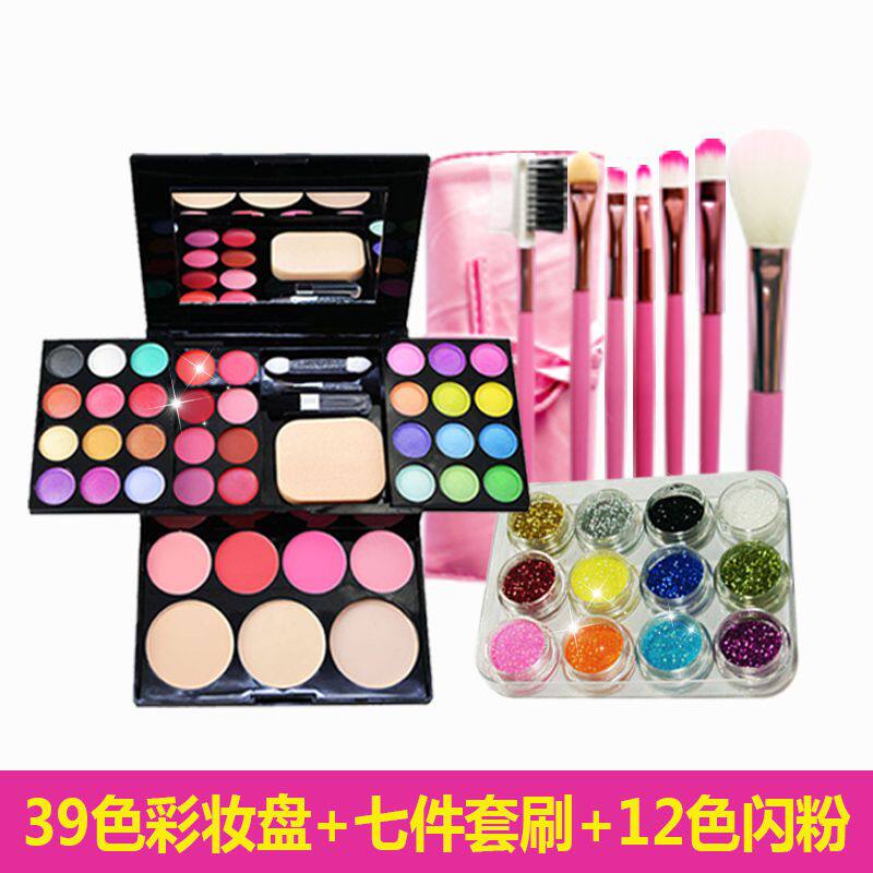 儿童化妆品玩具套装彩妆盒亮片女孩过家家小学生演出正品全舞台妆