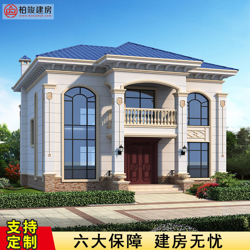 bjjf2666二层欧式复式别墅设计图纸全套乡村小洋楼新农村自建房全