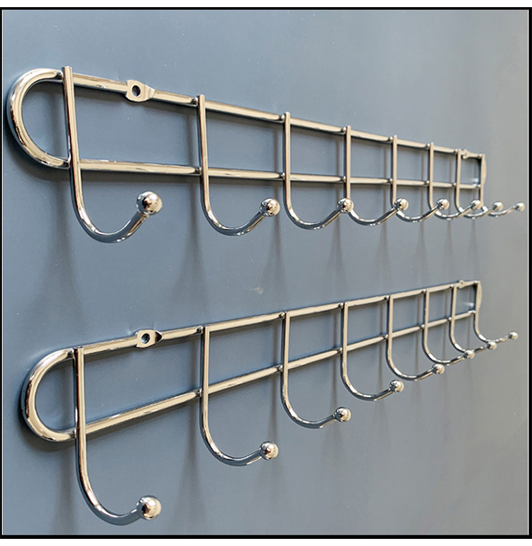 挂钩墙上门后金属简约长款进门挂衣钩家用吊式挂包架办公室挂壁