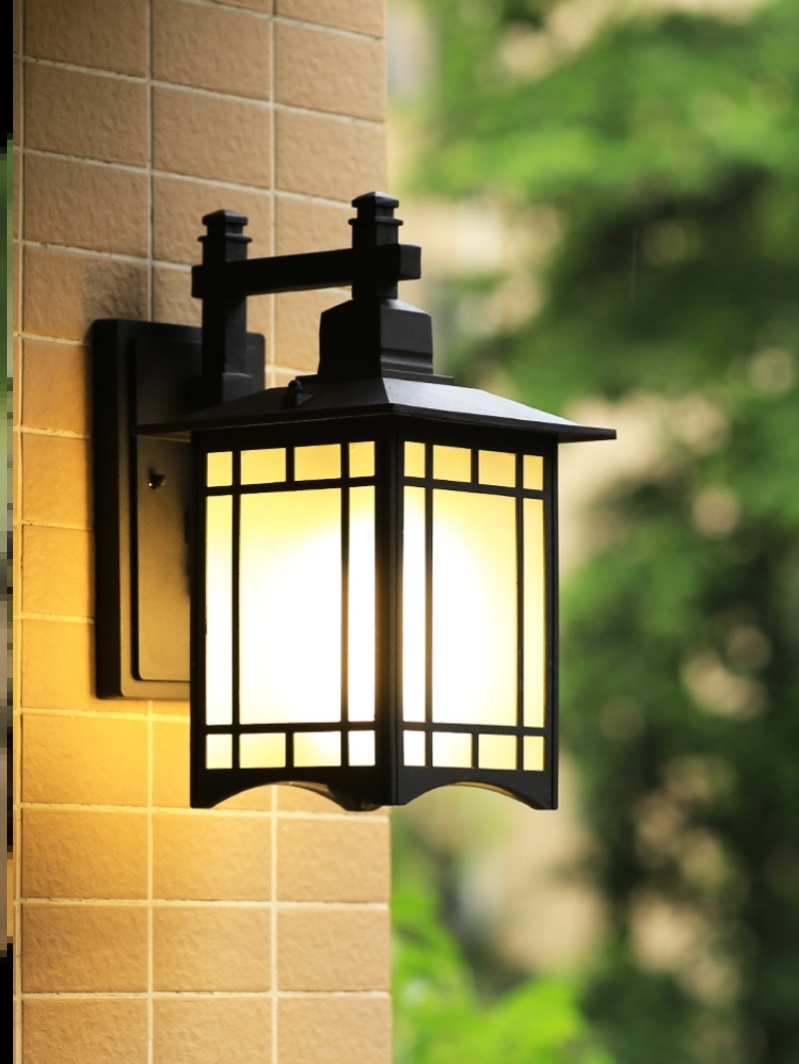 门前灯入户大门入户门门口灯门头灯led太阳能墙壁灯福字装饰照明