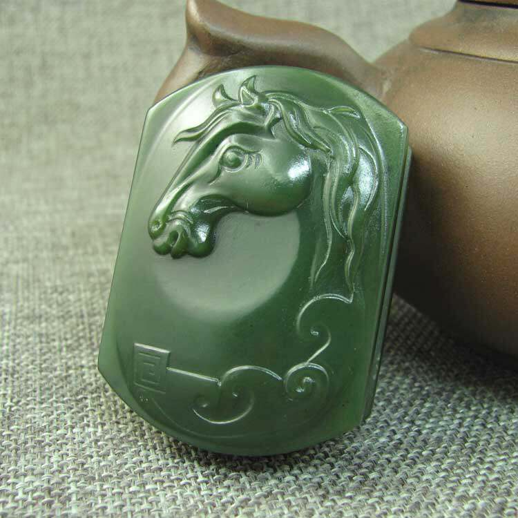 和田玉碧玉马皮带扣腰带扣 马到功成男士腰带玉挂件腰牌腰佩腰坠