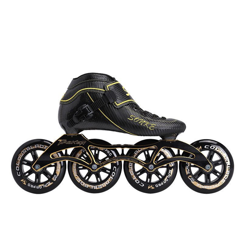 松克专业碳纤维速滑鞋竞速鞋成人男女专业大轮溜冰鞋直排轮滑鞋