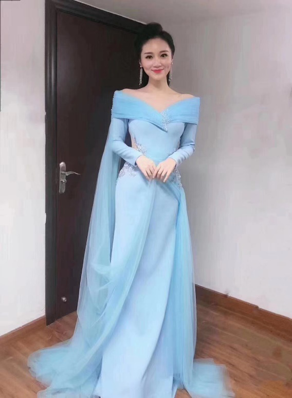 美声独唱演出服女民族2020新款声乐艺考服装学生鱼尾裙长款晚礼服