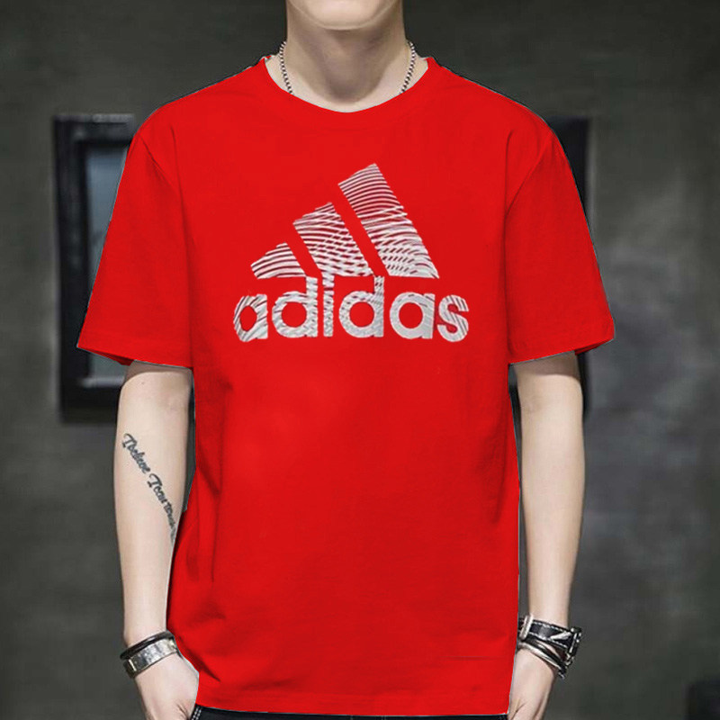adidas阿迪达斯红色短袖t恤男装2022夏季新款运动服透气半袖上衣