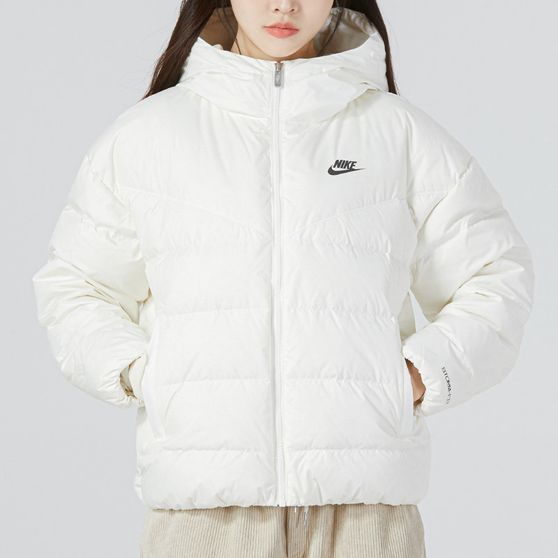 nike耐克官网白色羽绒服女装2022冬季新款运动服保暖棉袄防风棉服