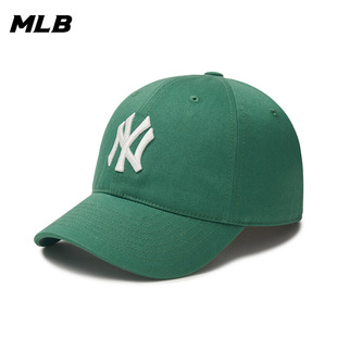 MLB官网绿色帽子男女帽2024春季新款运动帽户外旅行遮阳帽棒球帽