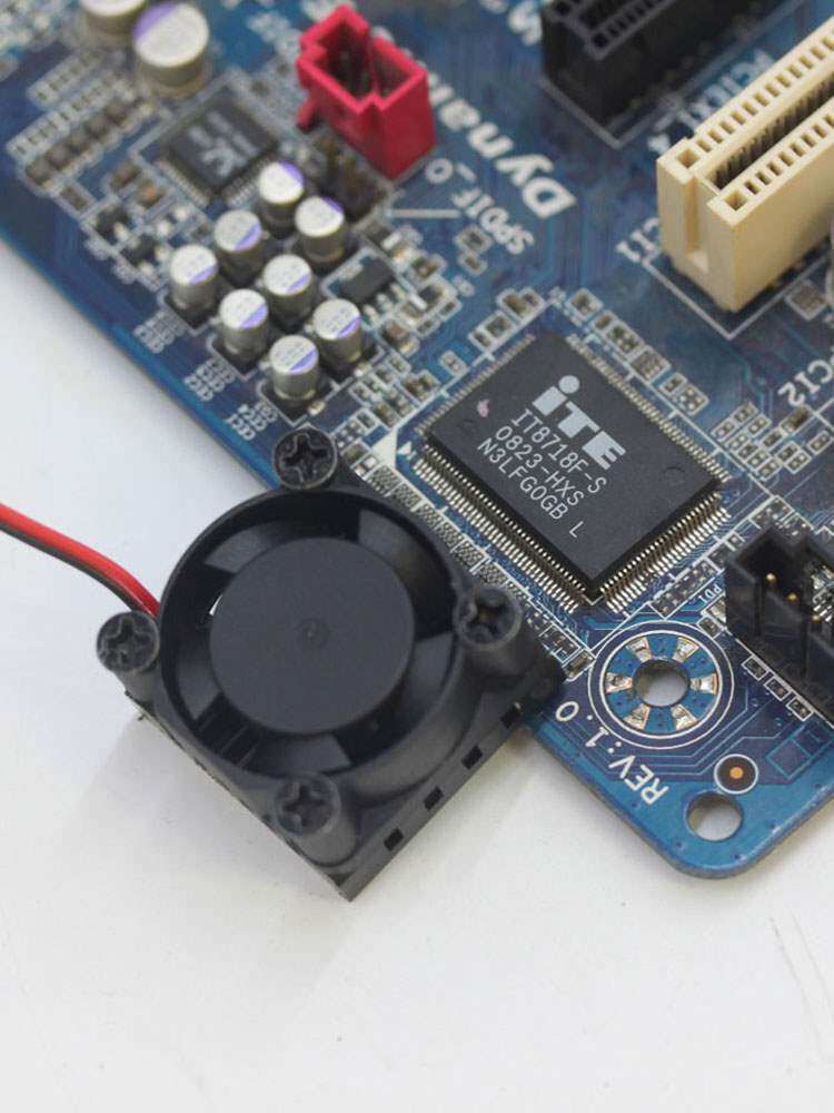 芯片散热片带风扇25x25mm微型大小铝材片南北桥电路板diy散热器