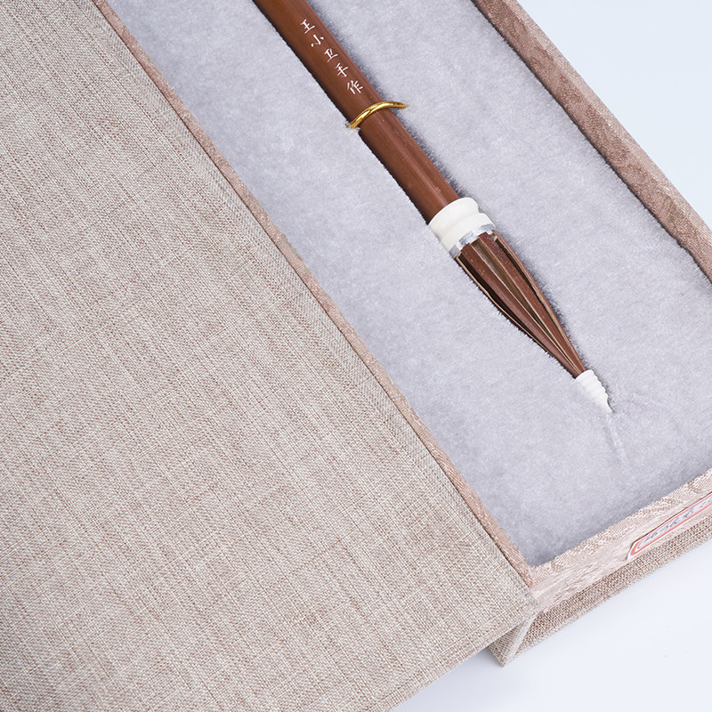 国家级非遗传承湖笔王小卫制《纯狼毫鸡距笔》大楷小楷狼毫