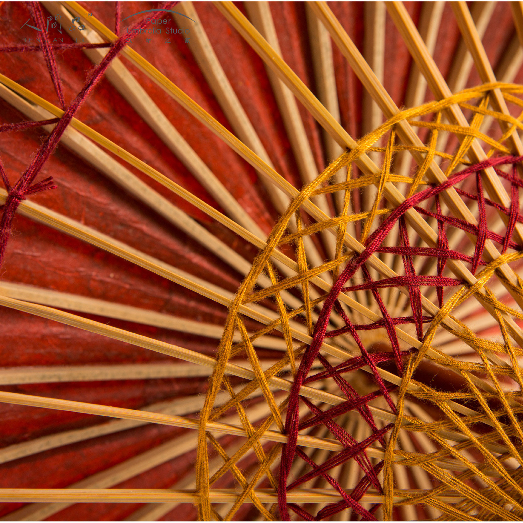 非遗作品油纸伞纯手工传统余杭油纸伞红色 预售