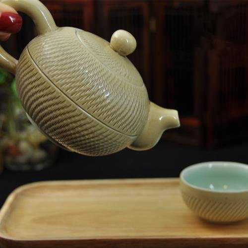 国家级非遗传承人陈新华婺州窑仿古陶瓷功夫茶具套装一壶四杯