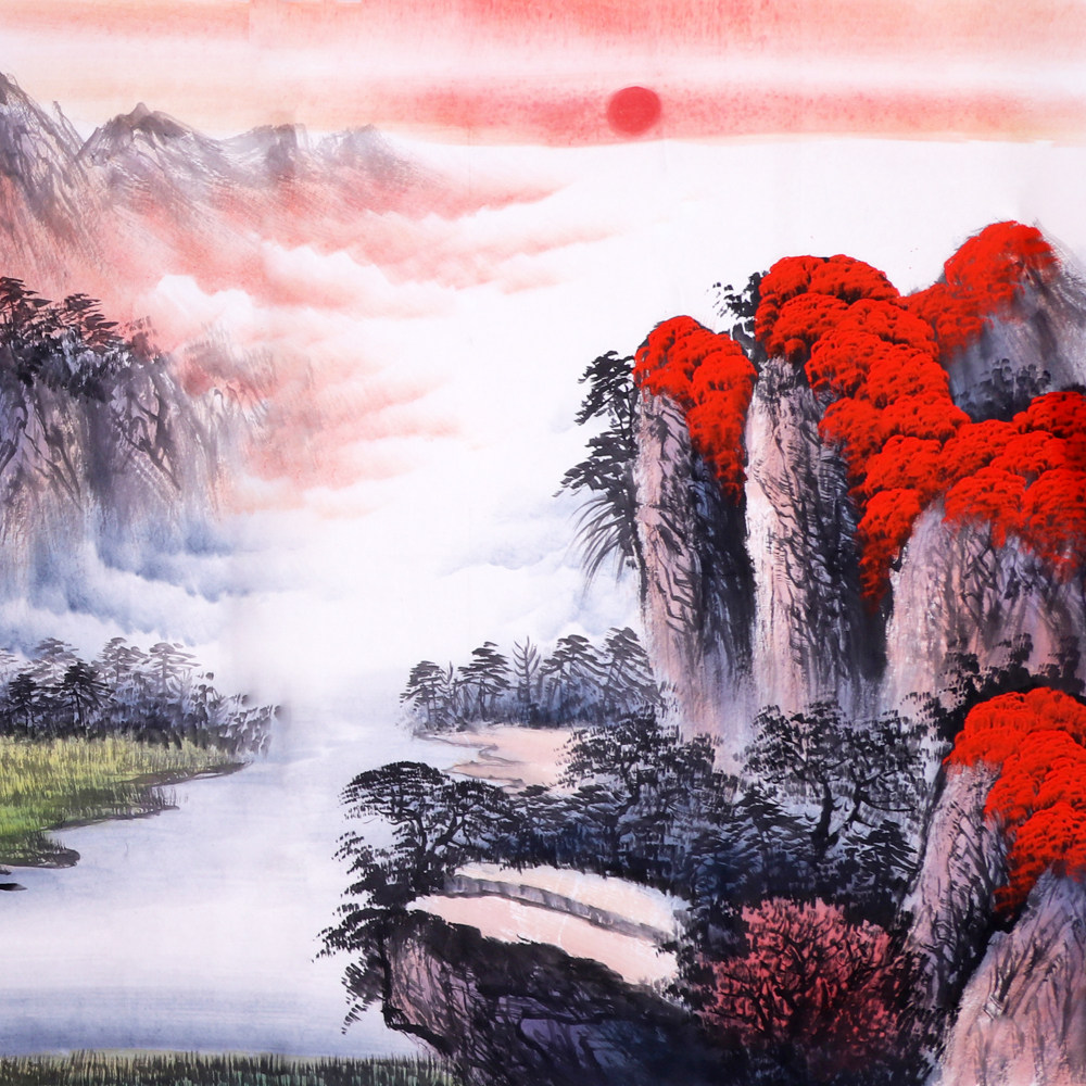 赵弘《精品山水系列小八尺 鸿运当头》