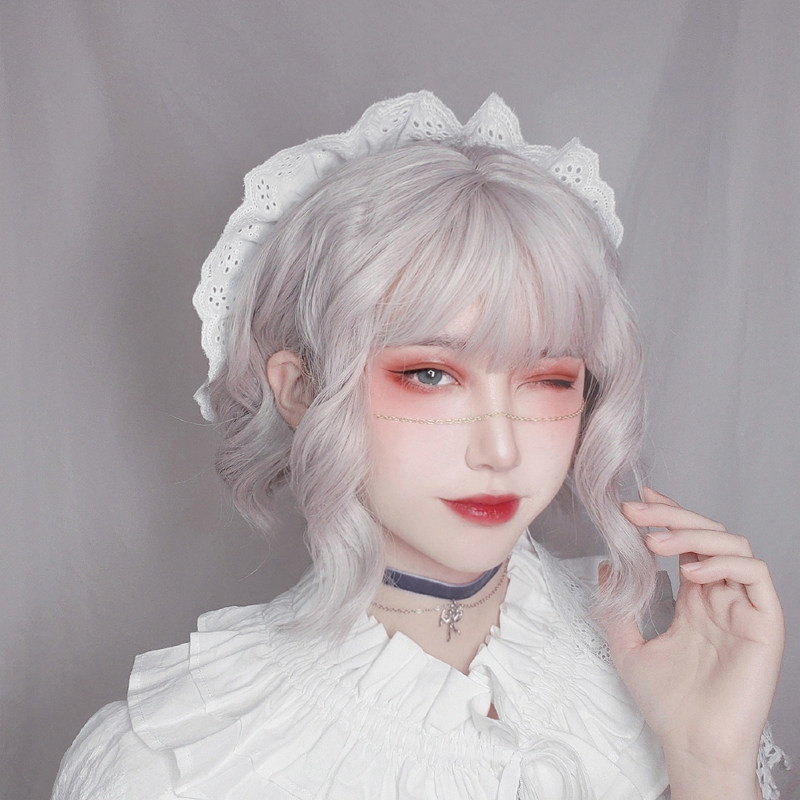 香家lolita假发女中长发网红减龄短卷发大波浪自然白色锁骨发套优惠券