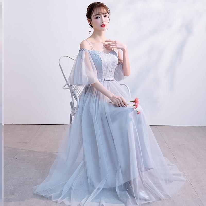 女装成人晚礼洋气礼服长款伴娘服2019新款秋冬潮流中长裙女孩子|ruв категории Женская одежда, Cвадебные платья, платье/вечернее платье - от Buy2taobao.com для оказания профессиональной услуги покупки агента Taobao