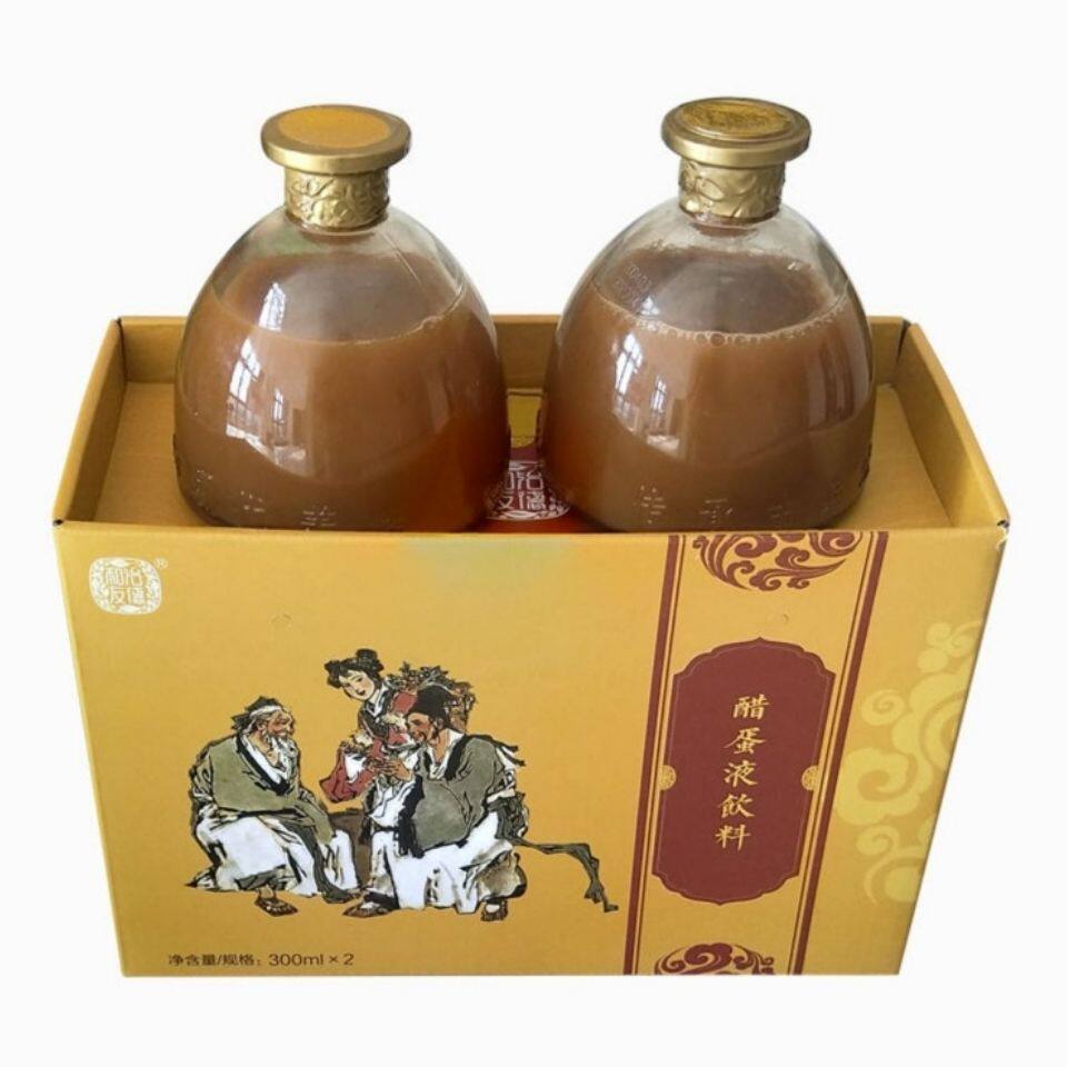 和治友德醋蛋液饮料正品官网归元液虫草酵素2瓶600毫升米醋鸡蛋