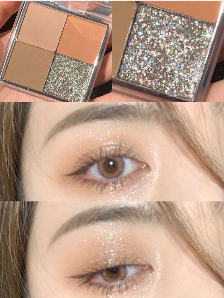 清仓 flortte花洛莉亚四色眼影金葱亮片today tomorrow tonight