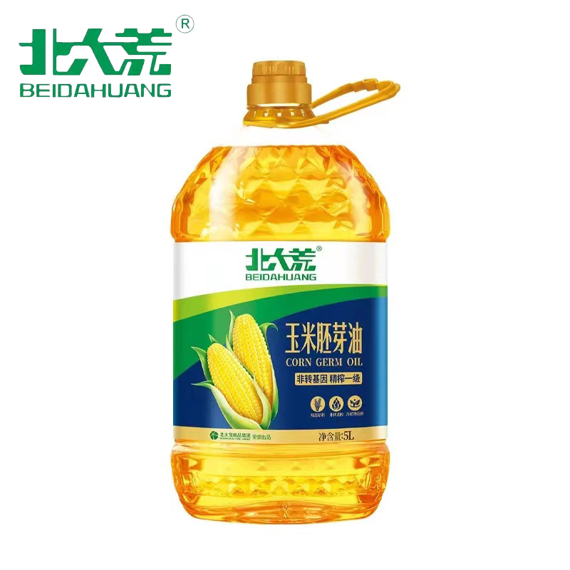 玉米胚芽油食用油家庭装5L北大荒集团压榨一级非转基因营养玉米油