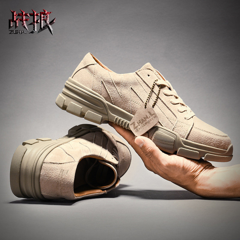 战狼男鞋夏季韩版百搭潮流鞋子男士工装马丁英伦潮鞋休闲透气板鞋