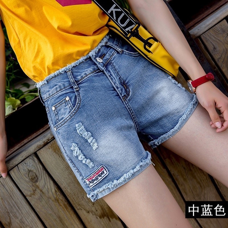牛仔裤女显瘦素潮黑灰色夏装显高流行卷边夏款弹性喇叭深色时尚破在类目 女装/女士精品, 牛仔裤中 - 来自Buy2taobao.com提供专业的淘宝代购服务