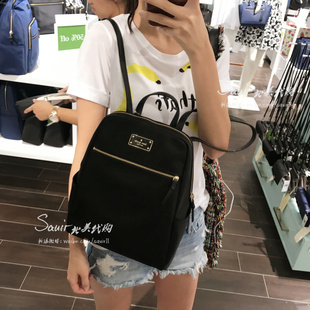 coach雙肩包美國一般 sauir美國直郵 KATE SPADE 簡約拉鏈尼龍雙肩包背包 coach雙肩包