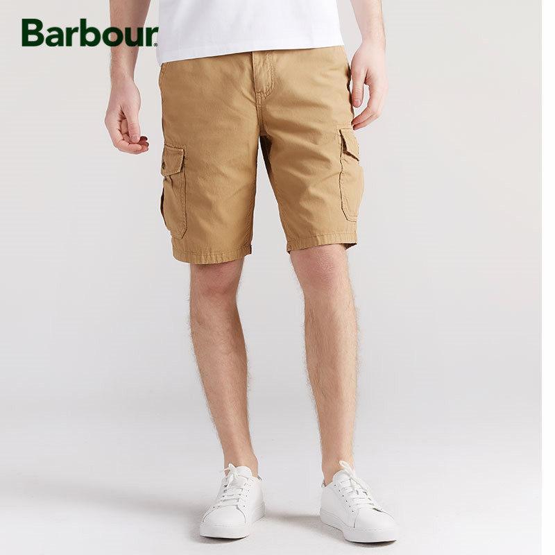 barbour/巴伯尔 男装合身版中腰纯色休闲短裤 bs15wp301