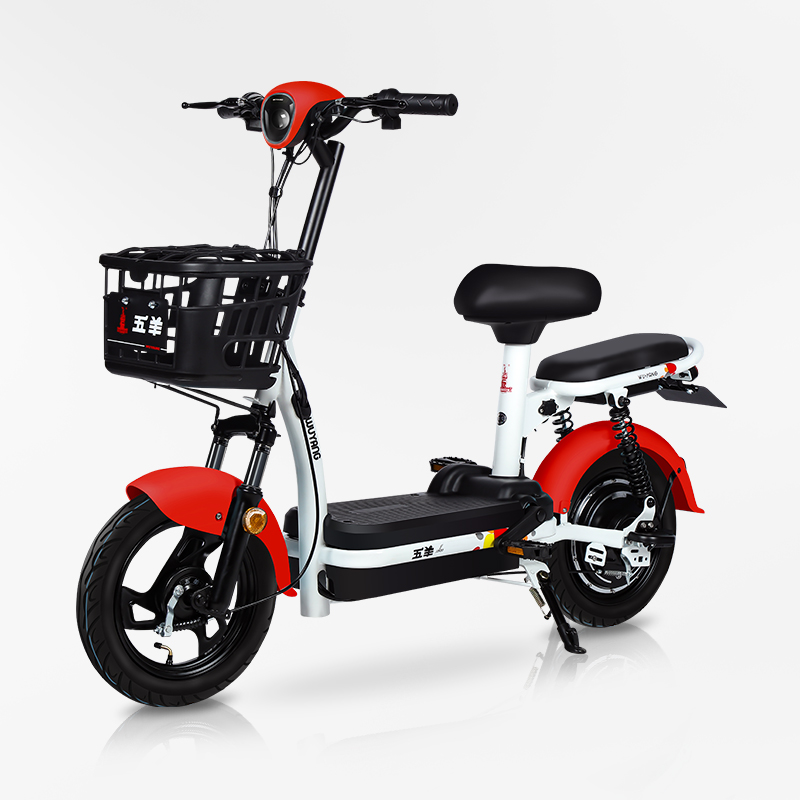 五羊电动车女新国标电动自行车轻便型电瓶车2021新款小型车代步车