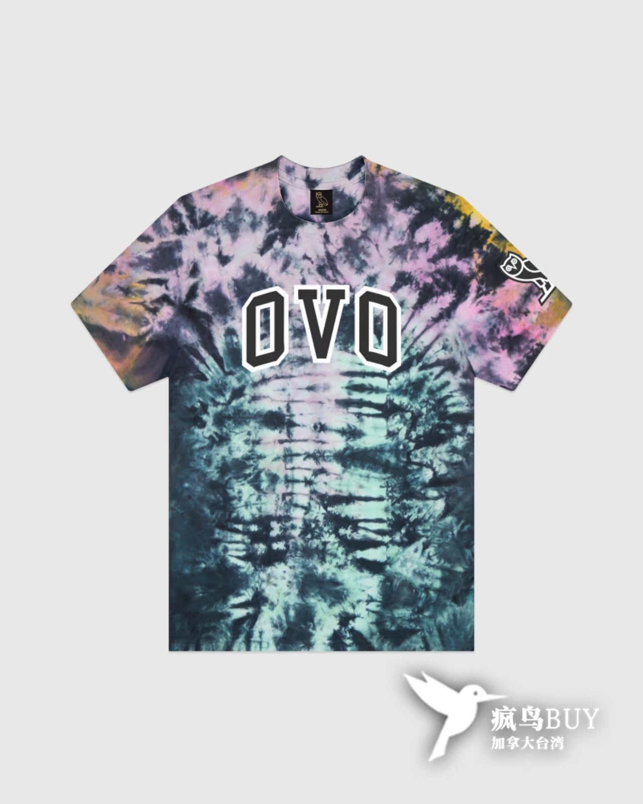 疯鸟buy加拿大OVO猫头鹰扎染拱形男士时尚潮流T恤加拿大直邮|ruв категории Мужская одежда, футболка - от Buy2taobao.com для оказания профессиональной услуги покупки агента Taobao
