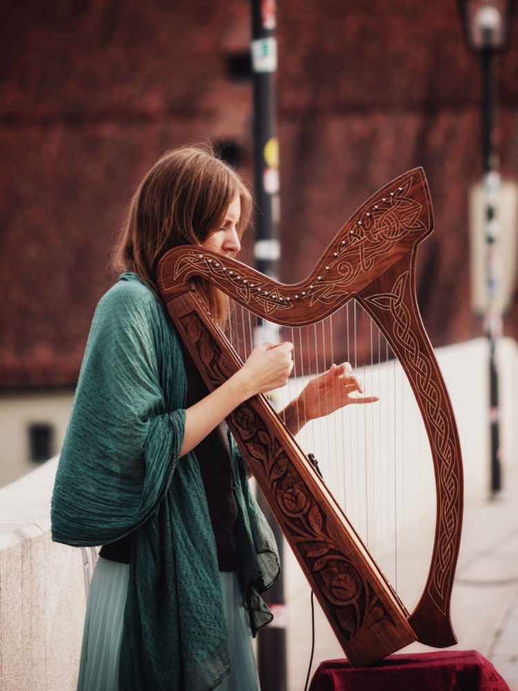 金木艺社/heather harp 专业演奏级个性小竖琴可转调6/13