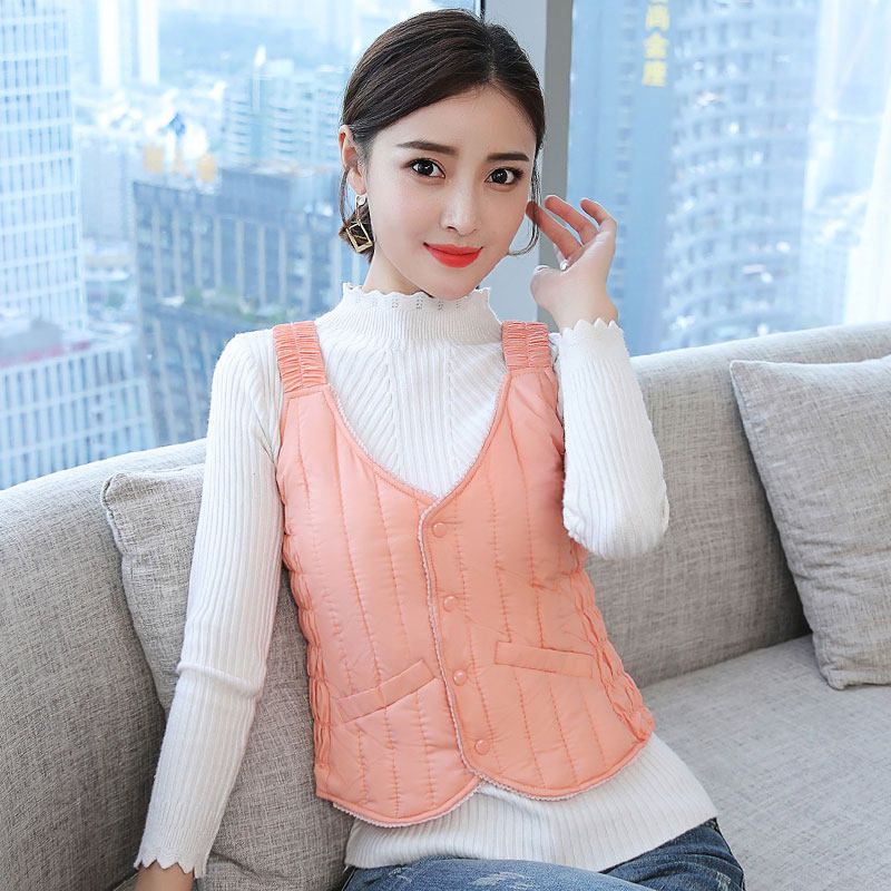 一折小马甲女 短款 背心 外搭 保暖