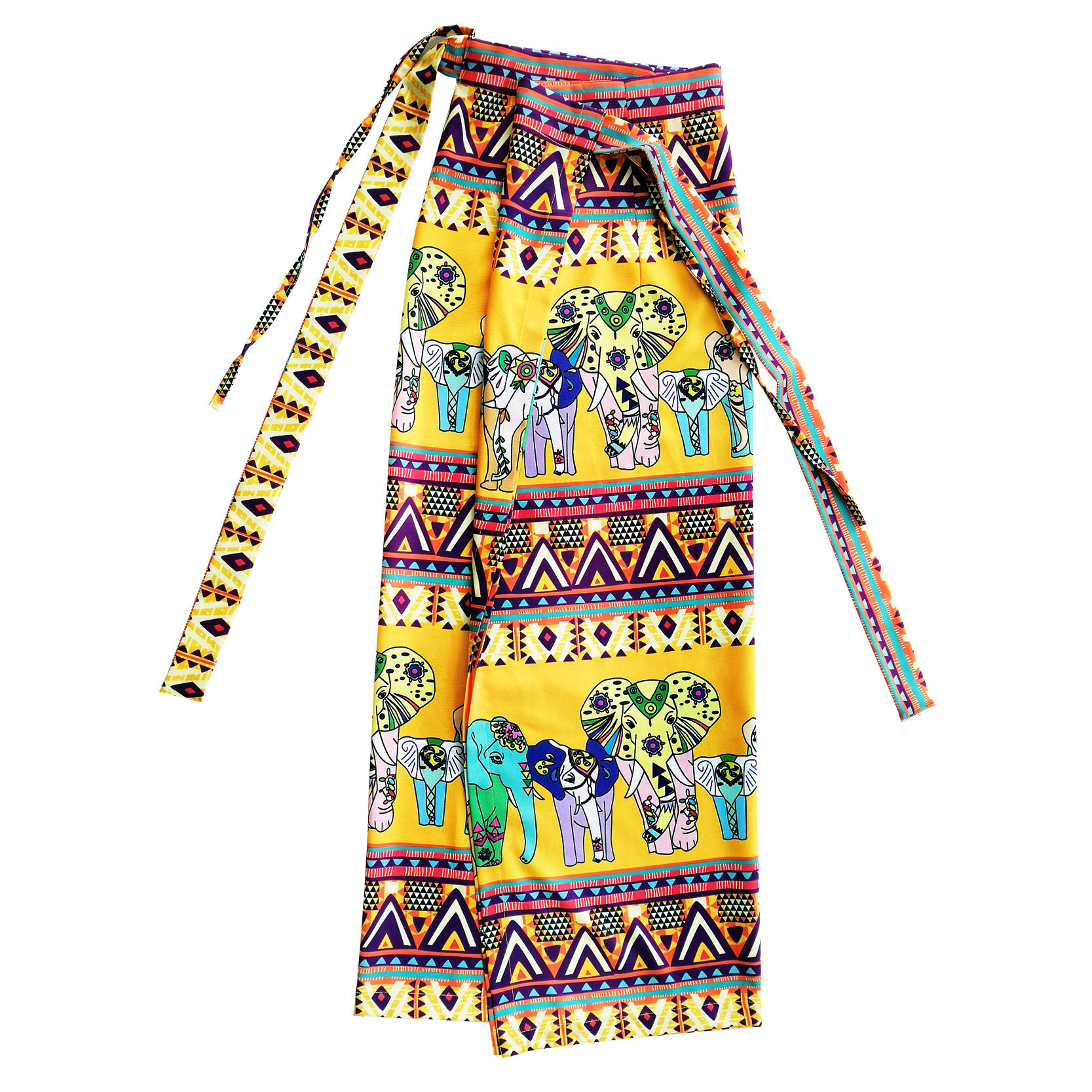 一折纱笼 裹裙 泰国_泰国大皇宫大象纱笼裙一片式半身裙围裙式包臀裹