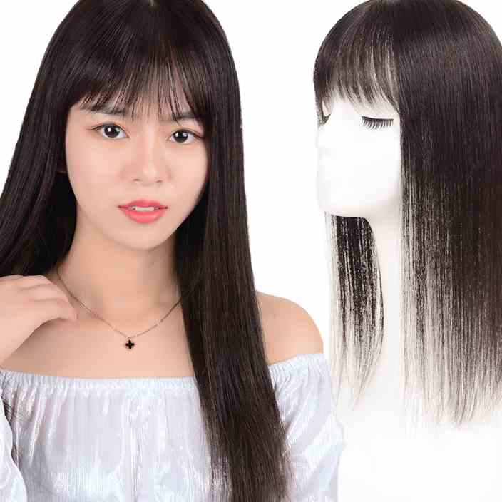假发片女轻薄空气刘海遮盖白发长直发无痕隐形全真发头顶补发片块