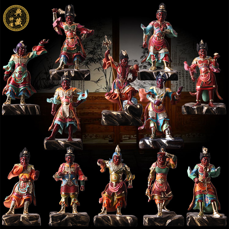 十二神将神像 12/16/24寸十二药叉佛像居家供奉摆件十二生肖佛像