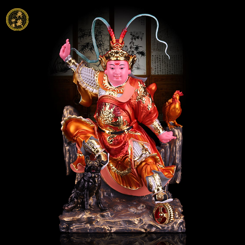 田都元帅 树脂手工彩绘 田公 雷海青 探花元帅居家供奉保平安摆件