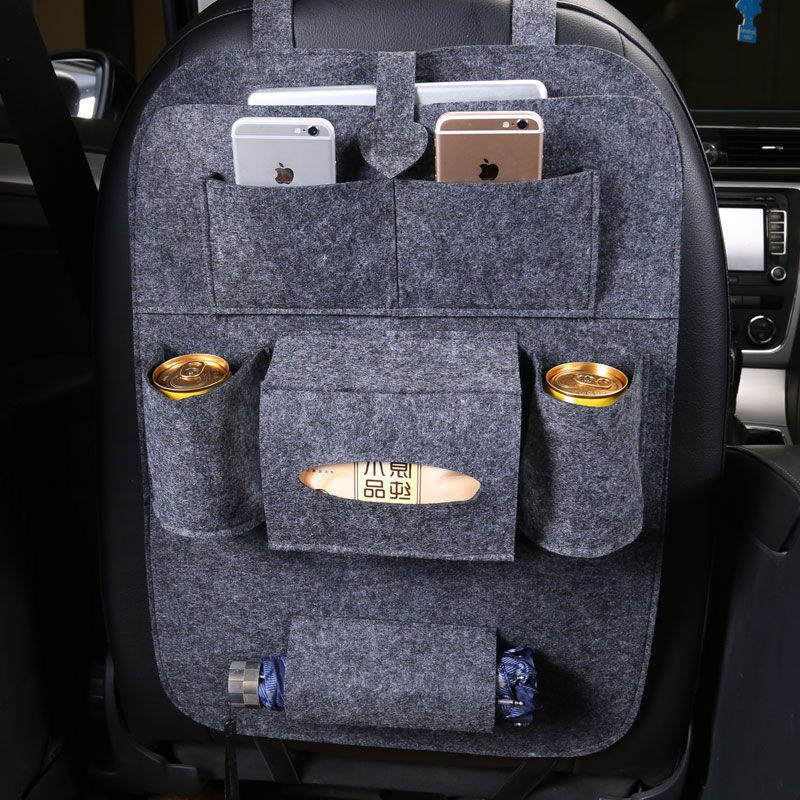 汽车靠背真皮收纳袋座椅挂袋后背椅多功能坐椅车载储物椅背置物