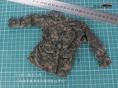 1:6兵人模型散件 二战德军春季迷彩薄荷雾边罩衫