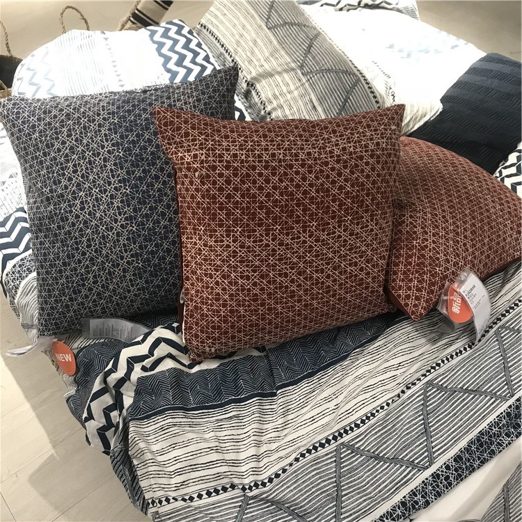 IKEA IKEA Dag Ruta Pillowcase sofa Cushion cover Red-brown blue 50x50cmin the Home Fabric , Pillow/Pillow category - from Buy2taobao.com to provide professional Taobao agent buy service