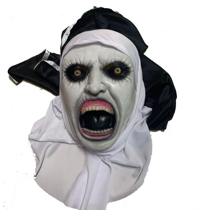 2021新款招魂3修女恐怖面具 万圣节吓人女鬼头套全脸派对整蛊道具