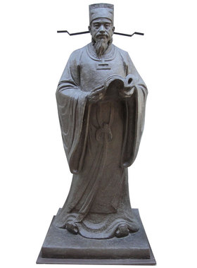 玻璃钢古代历史人物雕塑仿铸铜沈括政治学家校园文化李白杜甫铜像