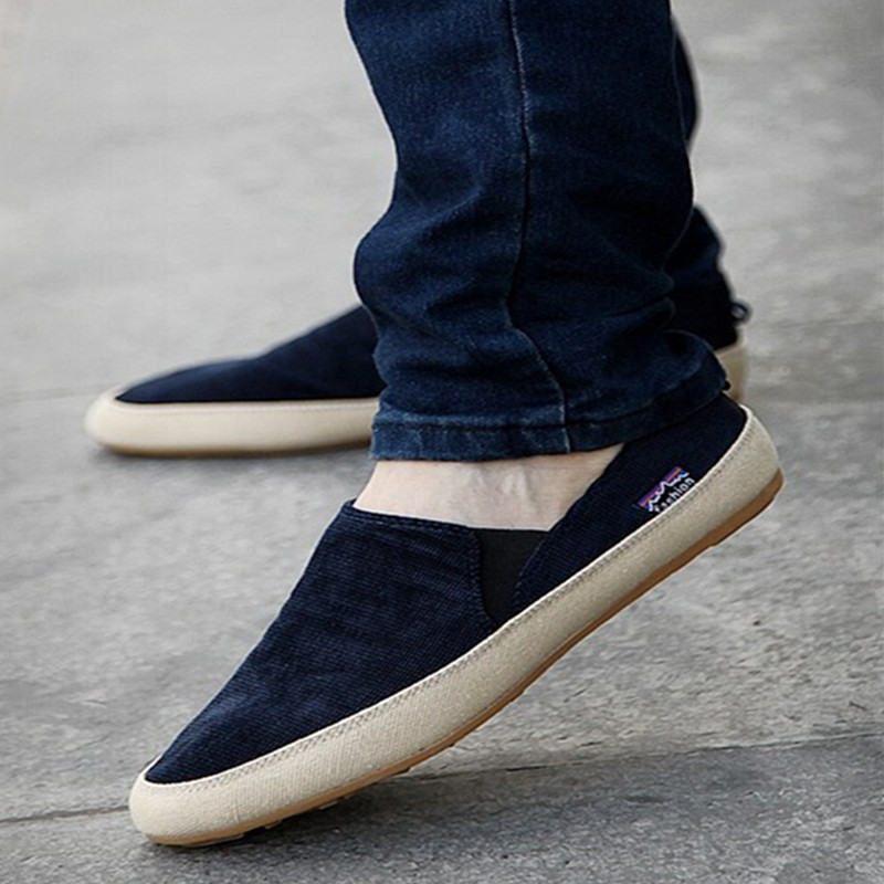 夏季軟底老北京布鞋男士帆布鞋夏天韓版百搭透氣懶人豆豆潮鞋學生在類目 流行男鞋, 帆布鞋中 - 來自Buy2taobao.com提供專業的淘寶代購服務