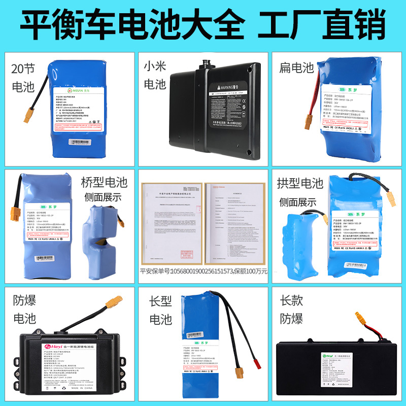 平衡车电池36V通用儿童双轮扭扭车配件大全电动锂电瓶42v领奥系梦