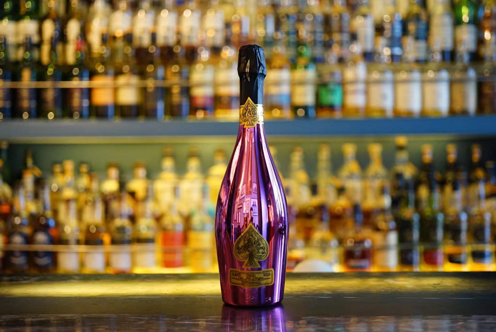 茗跃王 黑桃a 紫色起泡酒 酒吧夜场香槟低度数甜酒起泡酒香槟