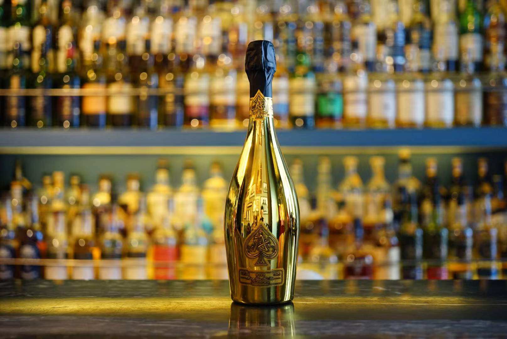 茗跃王 黑桃a 土豪金 起泡酒 酒吧夜场香槟低度数甜酒起泡酒香槟