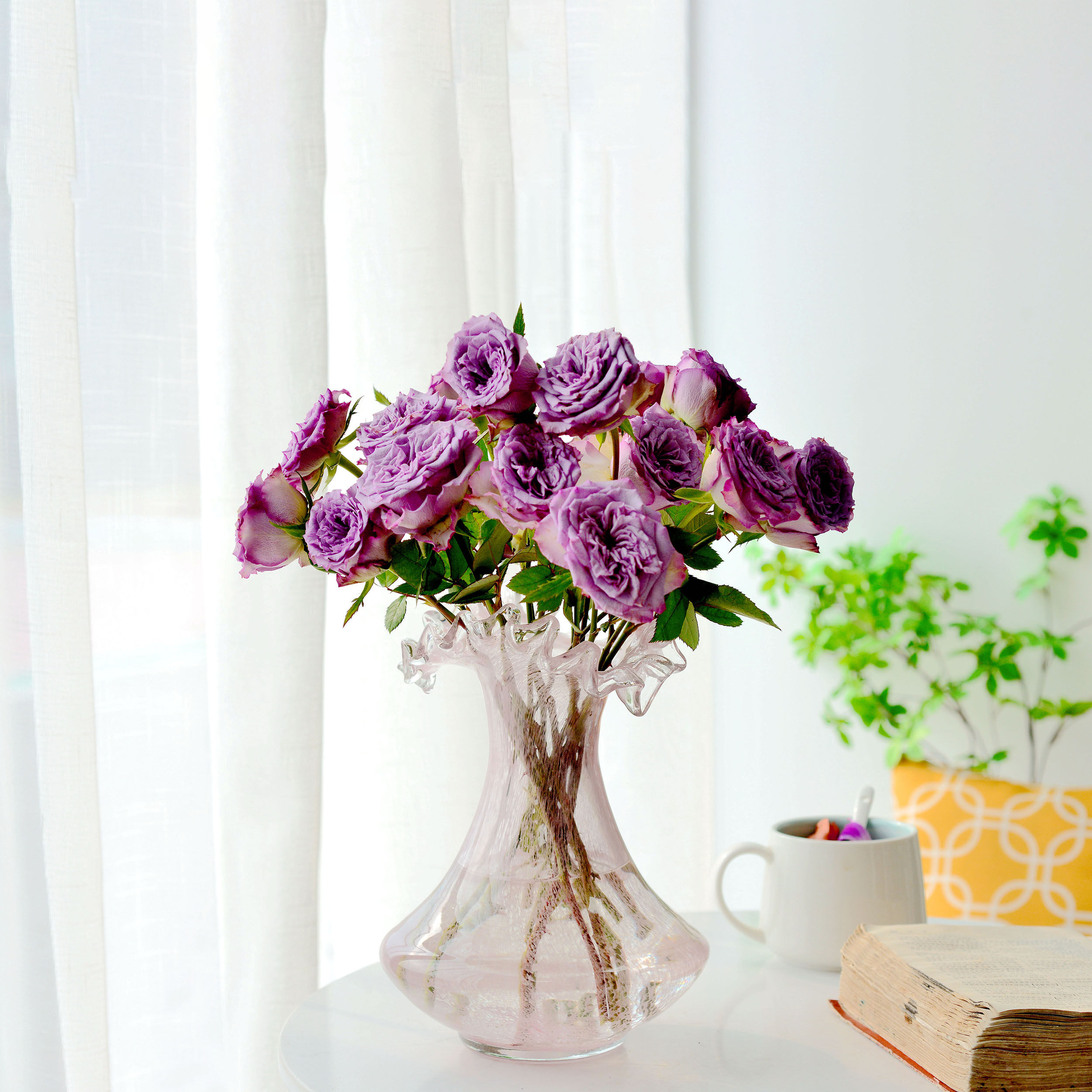 欧式艺术创意手工彩色裙摆芬顿玻璃花瓶家居插花花器简约客厅摆件