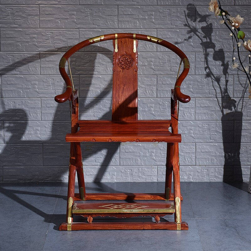 艺铭天下红木家具缅甸花梨学名大果紫檀交椅实木中式办公椅