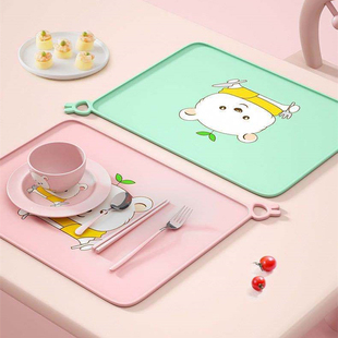 今日受青睐的餐垫一年级小学生隔热垫防水防油餐桌垫儿童硅胶餐垫学生