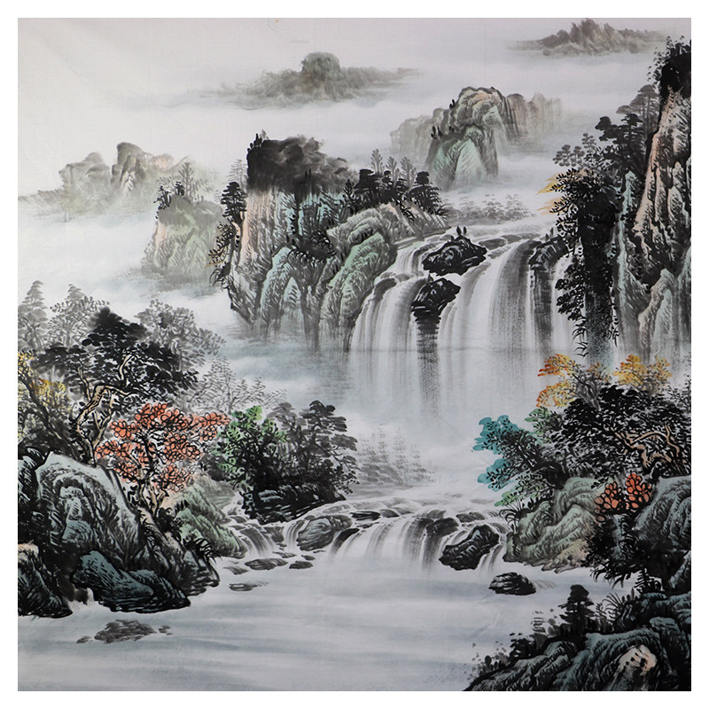 蒋文杰《山乡泉鸣》职业画家